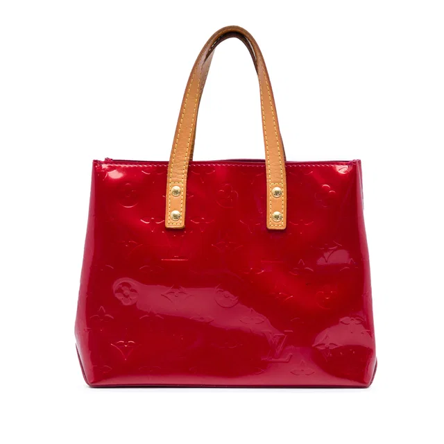 Red Louis Vuitton Monogram Vernis Reade PM Handbag in Red Leather from Designer Revival