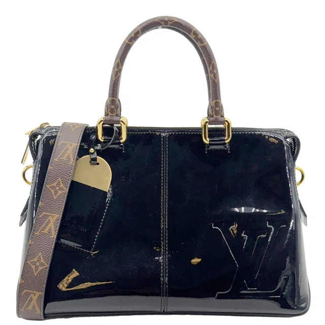 Louis Vuitton Miroir Vernis Leather Tote Shoulder Bag Black in Black Leather from Dallas Designer Handbags