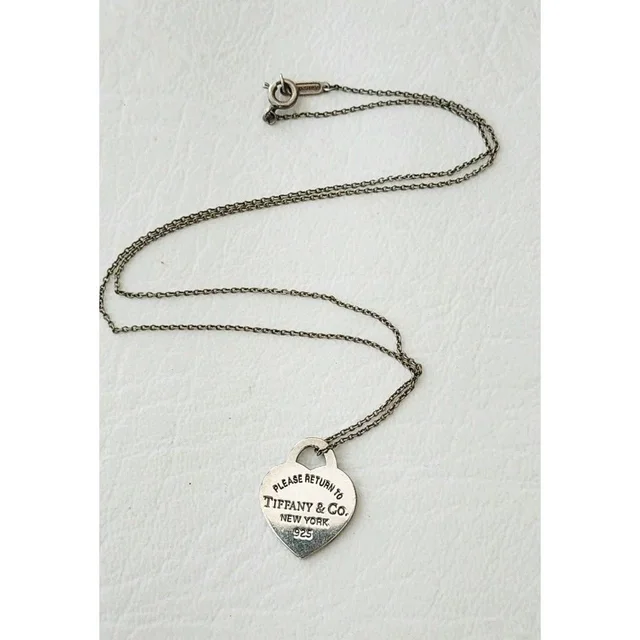 Tiffany & Co. Return To Small Heart Tag Pendant Necklace 16" Silver 925 in silver|gray from Poshmark