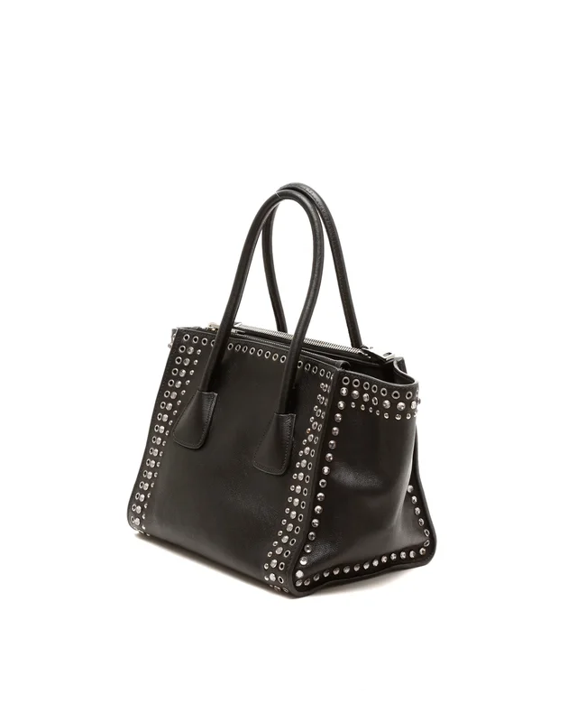Prada Studded Vitello Double Zip Bag in Leather from A Retro Tale, photo 3 of 8