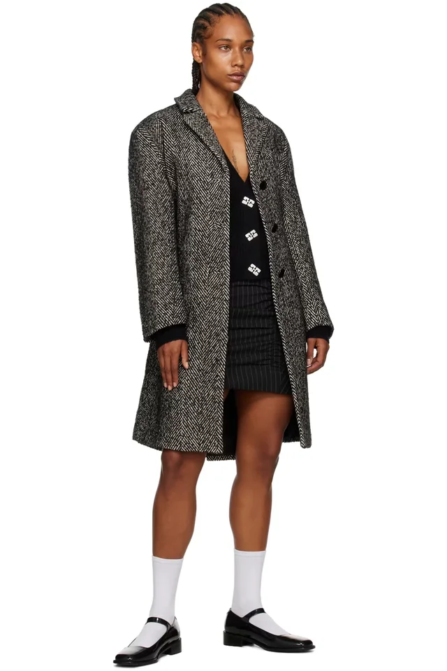 GANNI Black Ruched Miniskirt, photo 4 of 4 from SSENSE