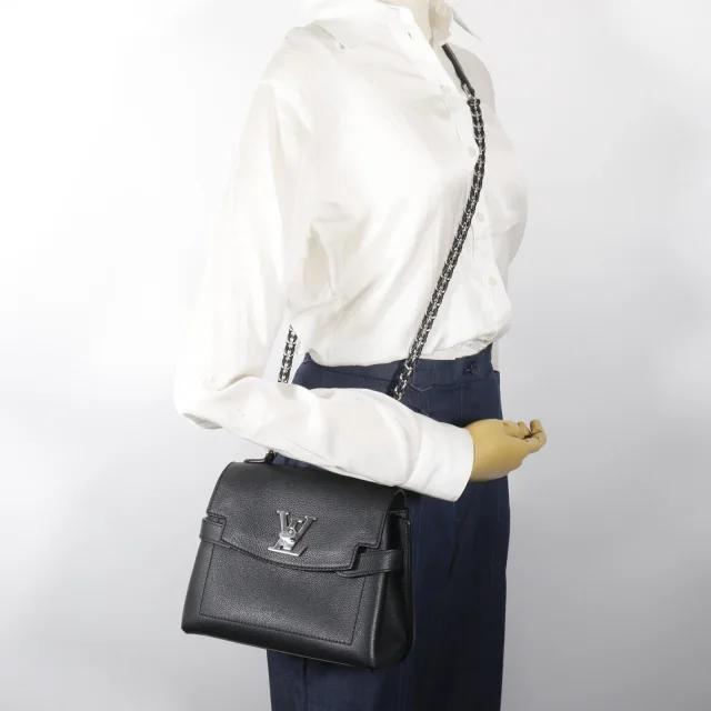 Louis Vuitton Lockme Ever Mini Calfskin 2way bag in Black Calfskin from LuxUness, photo 16 of 17