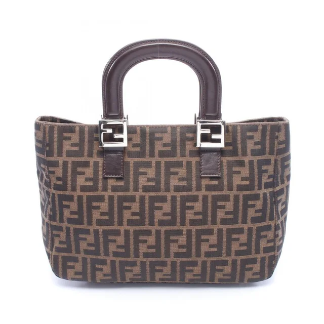 Fendi Zucca Tote Bag Canvas Leather Brown in red|brown Canvas from Poshmark