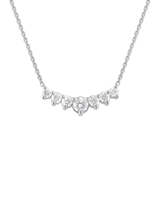Lab Grown Diamonds Silver 1.05 ct. tw. Lab-Grown Diamond Necklace, image 1 of 1 from Gilt