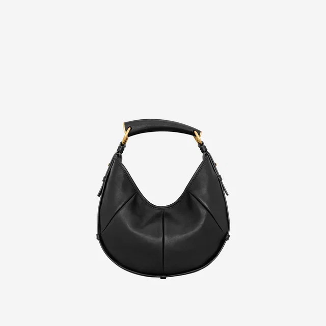 Saint Laurent Mombasa Shoulder Bag — Black Leather in Black Leather from HEWI