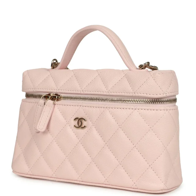 Chanel Top Handle Long Vanity Case in Pink Caviar leather from Madison Avenue Couture, photo 5 of 9