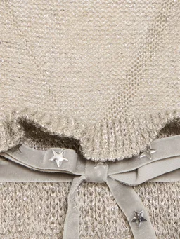 Cormio Cropped pullover with ruffled details in 70% Viscose, 15% Metallic Fiber, 15% Polyamide, photo 4 of 5 from LUISAVIAROMA