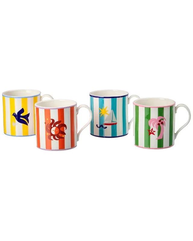 Jonathan Adler Set Of 4 Playa Mugs, image 1 of 1 from Rue La La