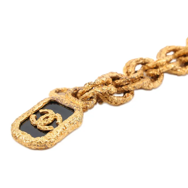 Chanel CC Logo Lava Motif Bracelet Gold Metal in Gold from GALLERY RARE, photo 2 of 11