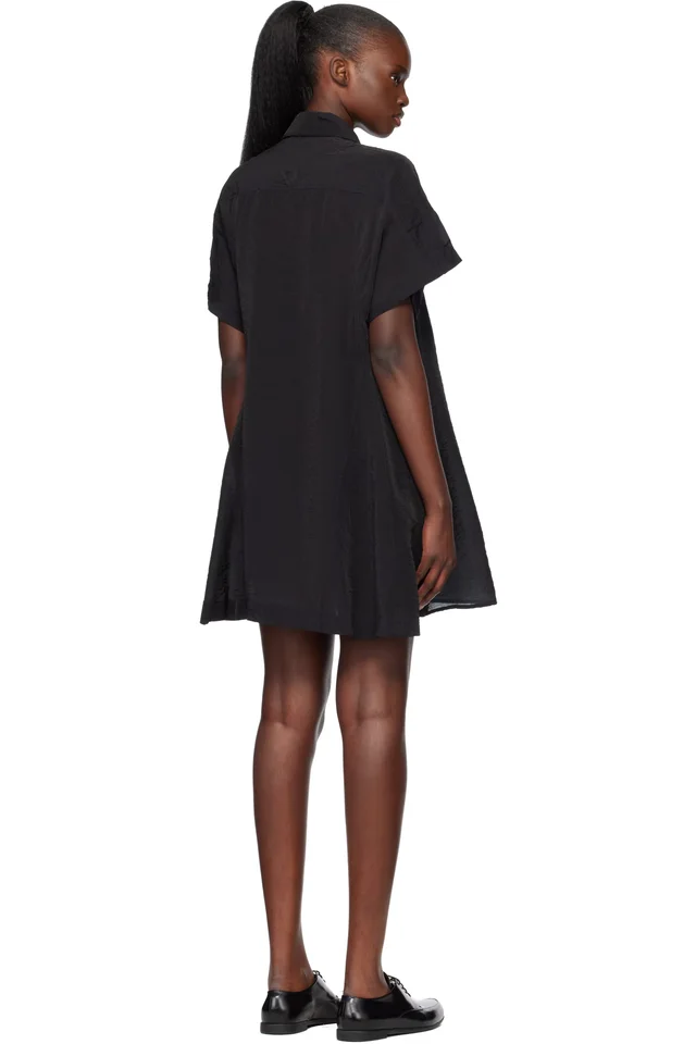 Y-3 Black Short Sleeve Utility Overshirt, photo 3 of 4 from SSENSE