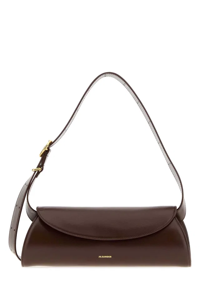 Jil Sander Shoulder Bag — Brown in Brown Calfskin from HEWI