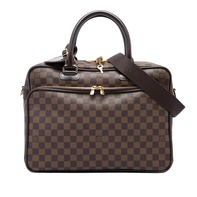 Brown Louis Vuitton Damier Ebene Icare Business Bag in Brown Canvas from Designer Revival