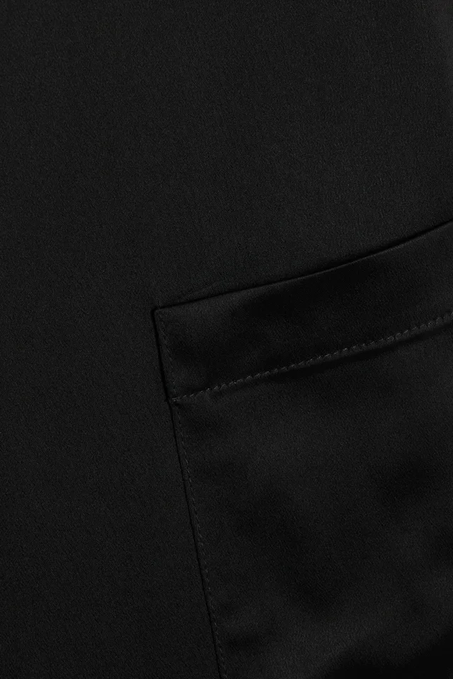 3.1 Phillip Lim Satin Pleated-Back Top in Black, photo 4 of 4 from THE OUTNET