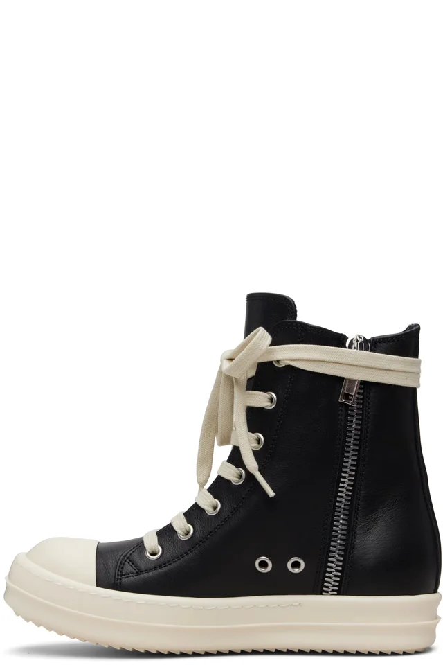 Rick Owens Black Temple Sneakers, photo 3 of 5 from SSENSE