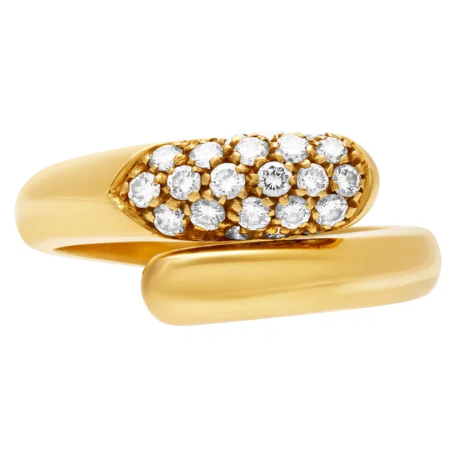 Bvlgari Pave Diamond ring in Yellow Yellow Gold from Gray And Sons
