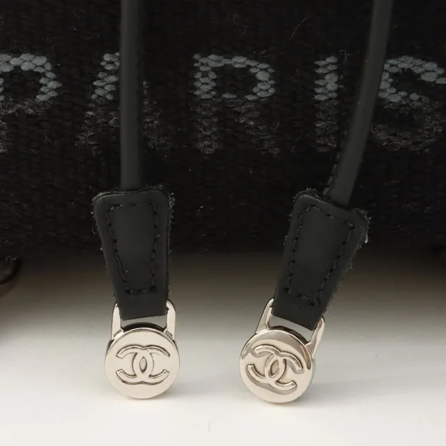 Chanel Dauville backpack, black, made around 2018 in Black Canvas from VINTAGE QOO TOKYO, photo 8 of 14