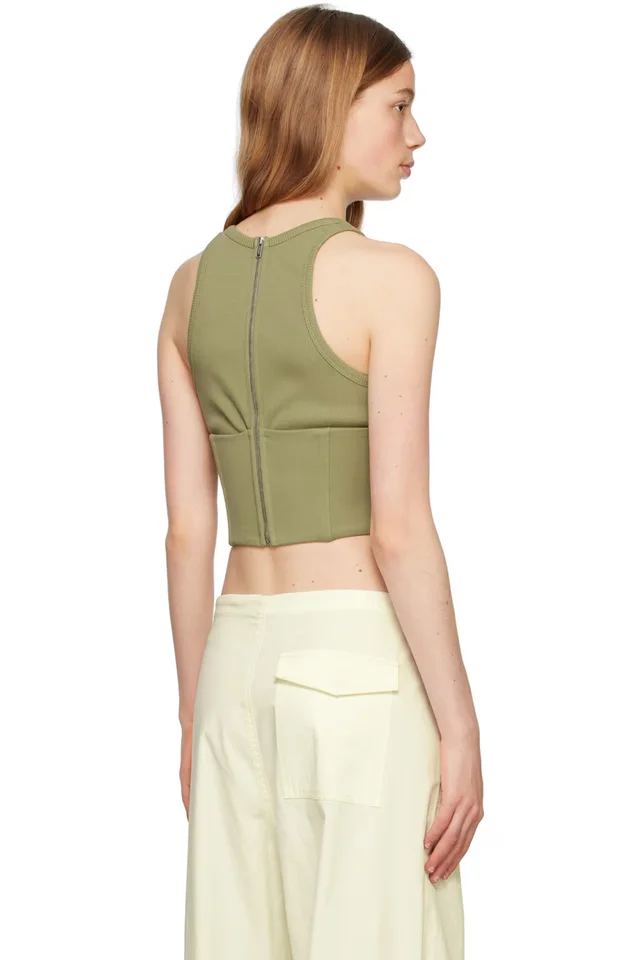 Dion Lee Khaki Float Tank Top, photo 3 of 4 from SSENSE