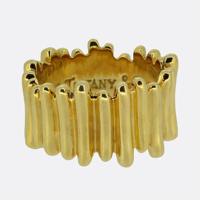 Tiffany & Co. Ribbed Abstract Ring Size K 1/2 (51) from The Vintage Jeweller