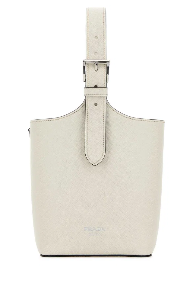 Prada Saffiano Leather Shoulder Bag — White in White Saffiano leather from HEWI