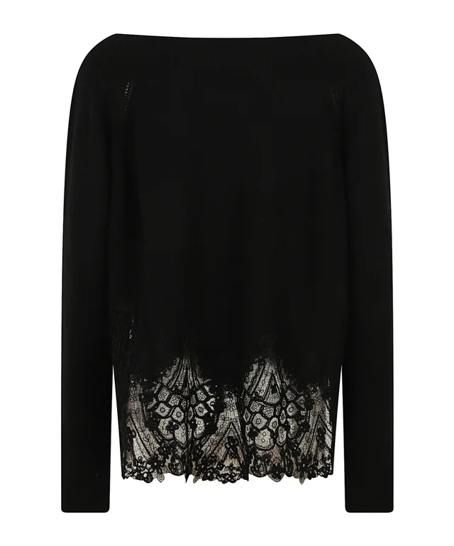 Ermanno Scervino Lace-Trim Sweater, photo 2 of 3 from SENSER