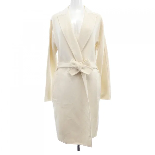 Max Mara Coat White in White from The Reluxe