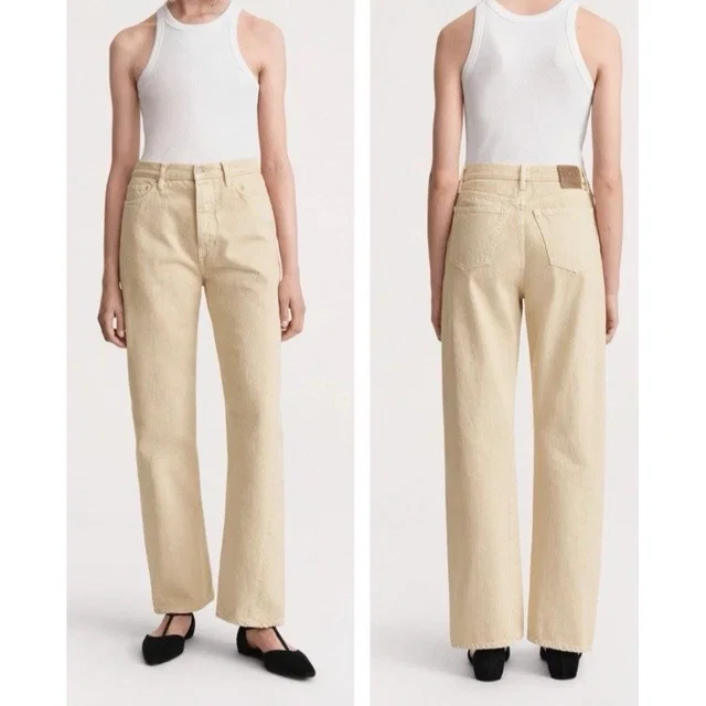 TOTEME Women's Beige Twisted Seam Denim Full Length Jeans 30x27" Inseam in brown|neutral Denim from Poshmark
