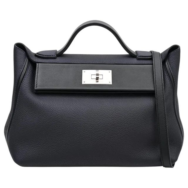 Hermès 2019 Vanquattre 29 Blue Indigo in Blue Togo leather from VINTAGE QOO TOKYO