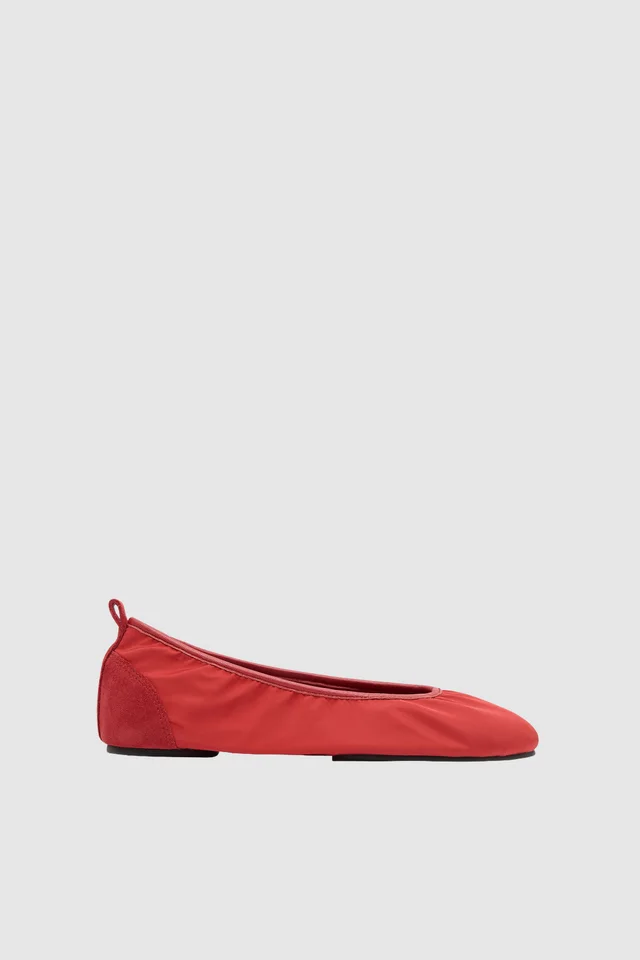 St Agni Satin Ballet Flat - Rosso from St. Agni, photo 1 of 1