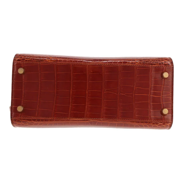 Hermès Kelly Sport handbag in brown porosus crocodile leather in Brown Crocodile from Collector Square, photo 3 of 3