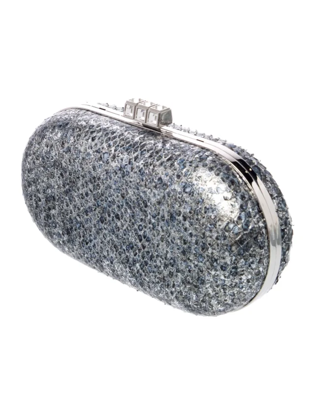 Judith Leiber Sequins Minaudière in gray Satin from The RealReal, photo 3 of 6