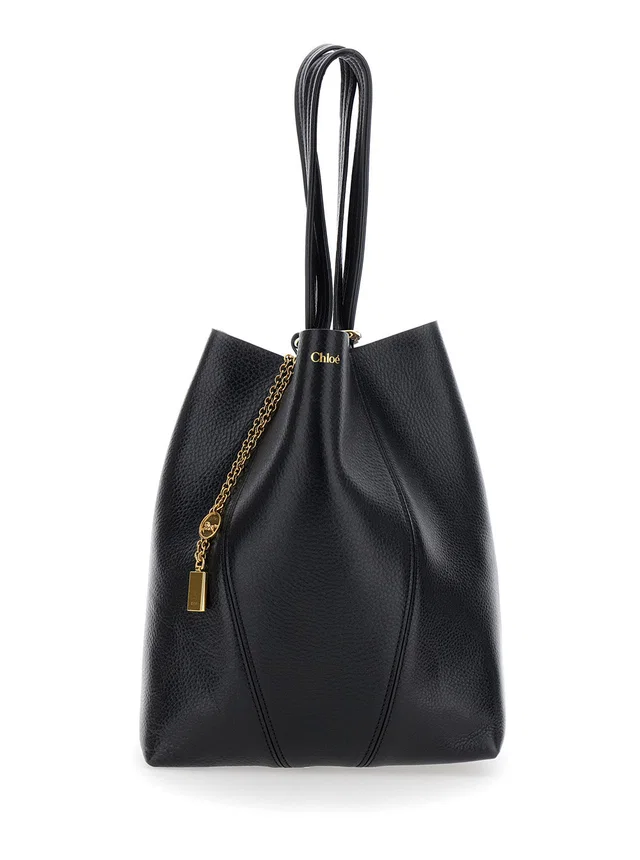 Chloé Shoulder Bag — Black Leather in Black Leather from HEWI