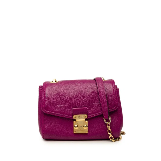 Purple Louis Vuitton Monogram Empreinte Saint Germain BB Crossbody Bag in Purple Leather from Designer Revival