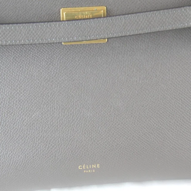 Celine Belt Bag Leather Shoulder Bag in Gray Calfskin from LuxUness, photo 6 of 9