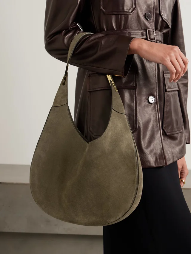 SAVETTE Florence suede tote in Brown, photo 2 of 2 from NET-A-PORTER (Canada)