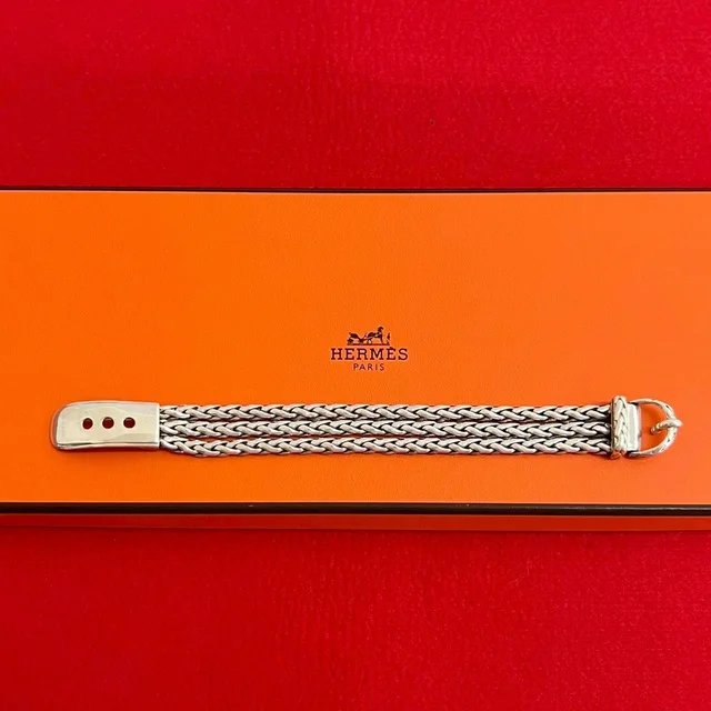 Hermès Vintage Diane 925 Sterling Silver Bracelet Bangle in Silver from The Reluxe
