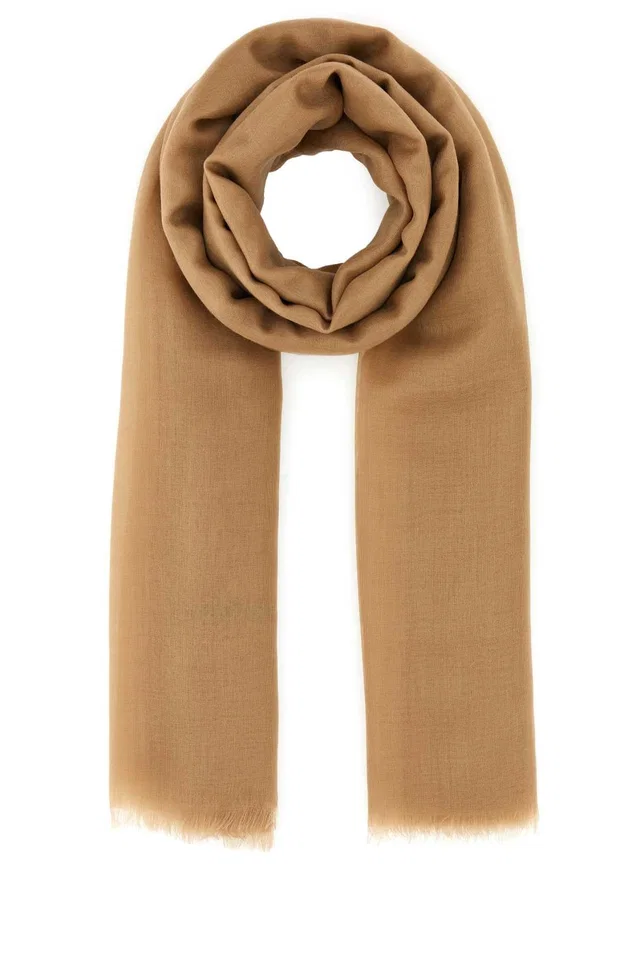 Ferragamo Cashmere Scarf — Beige Exterior: Cachemire Scarfs in Beige Cashmere from HEWI