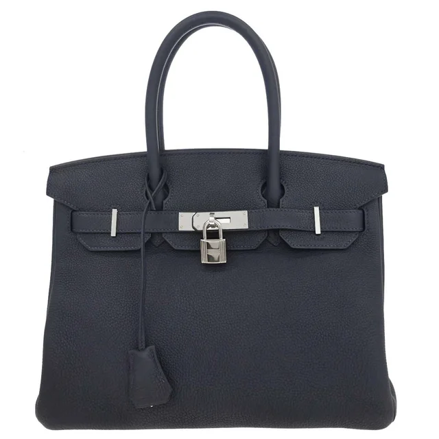 Hermès Blue Nuit Togo Birkin 30 Handbag in Blue Togo leather from AMORE Vintage Tokyo