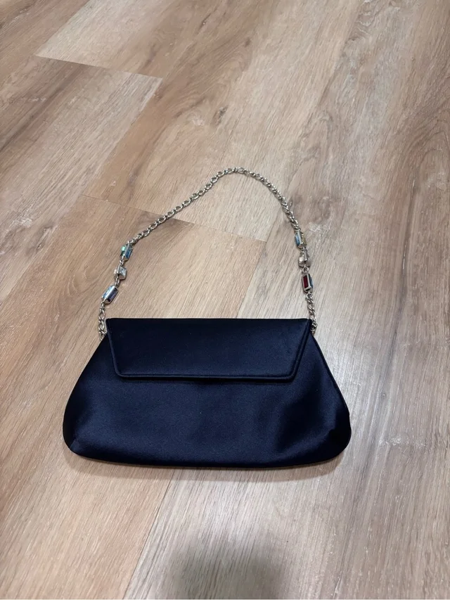 Judith Leiber Satin Evening Bag in black Satin from Poshmark