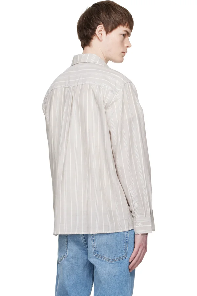 JEANERICA Taupe Byron Shirt, photo 3 of 3 from SSENSE