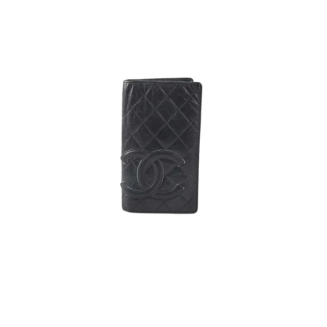 Chanel Cambon Wallet Black in Black Lambskin from The Purse Affair