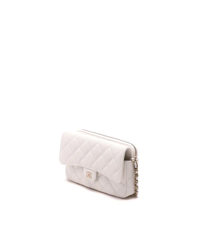 Chanel Classic Caviar Phone Holder Flap Bag in Caviar leather from A Retro Tale, photo 2 of 9