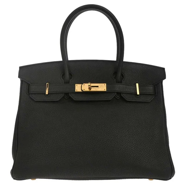 Hermès Black Togo Birkin 30 Handbag in Black Togo leather from AMORE Vintage Tokyo