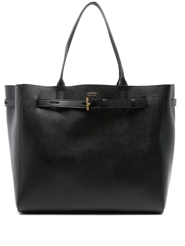 Tom Ford Audrey Tote Bag — Black Calf Leather in Black Calfskin from HEWI