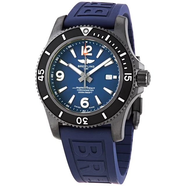 Breitling Superocean 46 Automatic Blue Dial Mens Watch M17368D71C1S2 in Blue from Jomashop.com