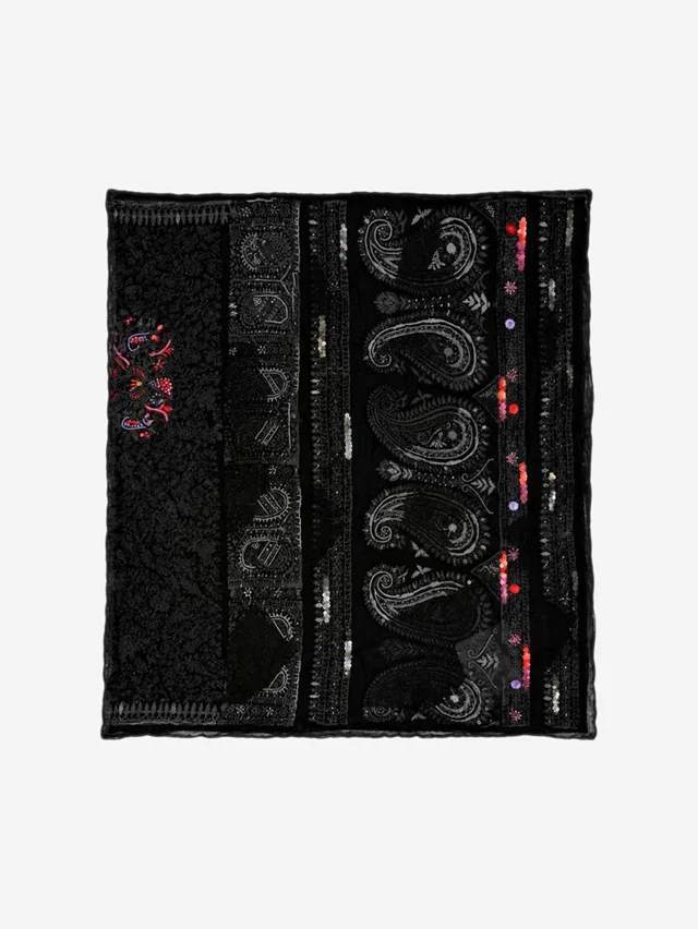 Etro Black beaded silk scarf in Black Silk from Sign of the Times