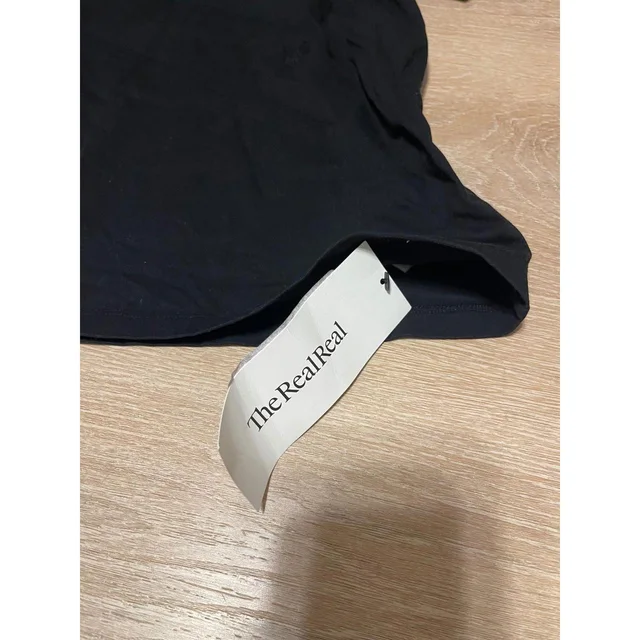 TOTEME Women's T-shirt - Black - 28D in black from Depop, photo 3 of 3