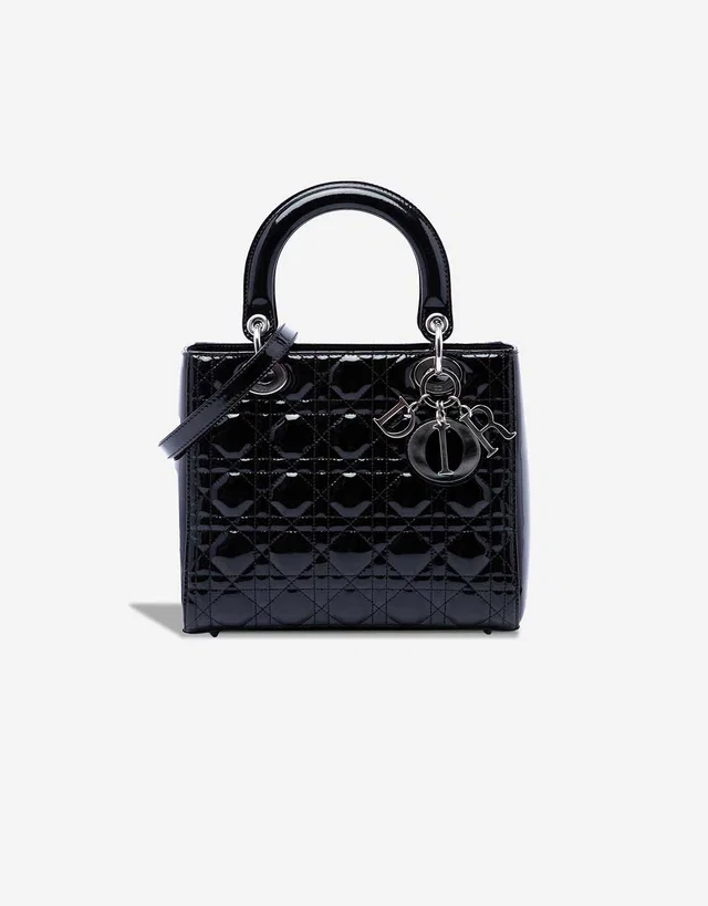 Dior Lady Medium Patent Black in Black Patent leather from SACLÀB