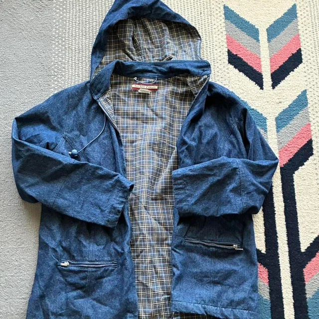 Tudor Women's Jacket - Blue/Navy - M in blue Denim from Depop