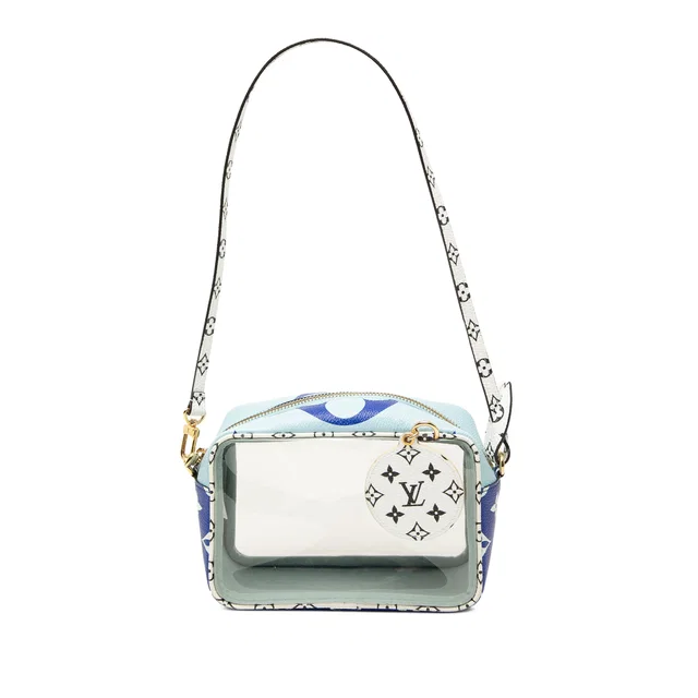 Blue Louis Vuitton Monogram Giant Beach Pouch Shoulder Bag in Blue Coated canvas from Designer Revival