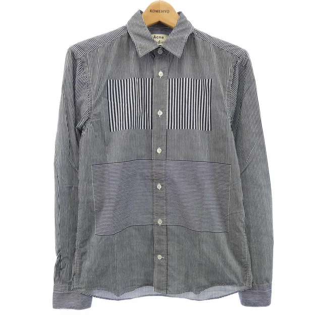 【クーポン対象商品】アクネストゥディオズ ACNE STUDIOS シャツ in Black white stripe 44 from KOMEHYO